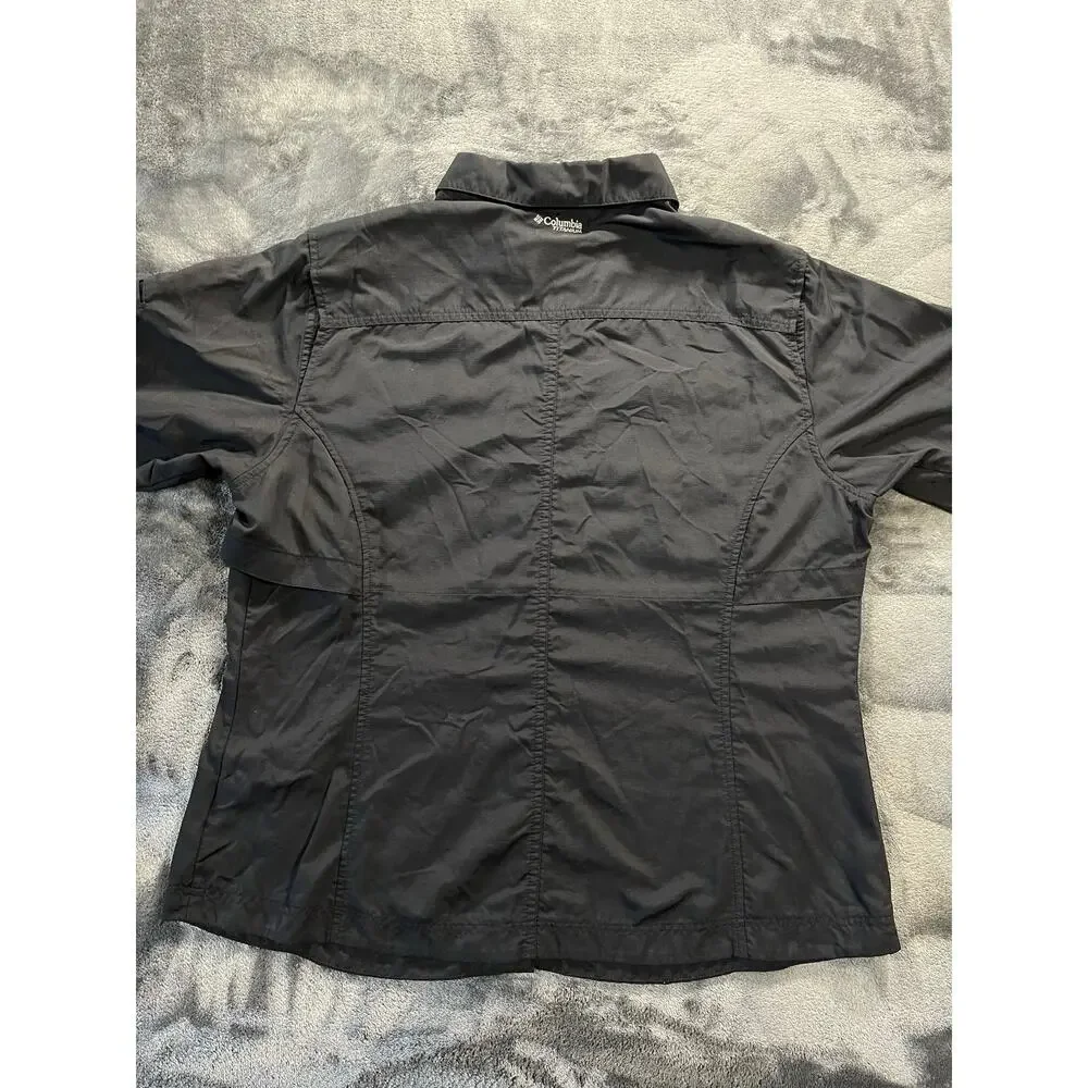 Columbia PFG Tamiami II Shirt Womens XL Black Vented Long Sleeve Fishing Hiking